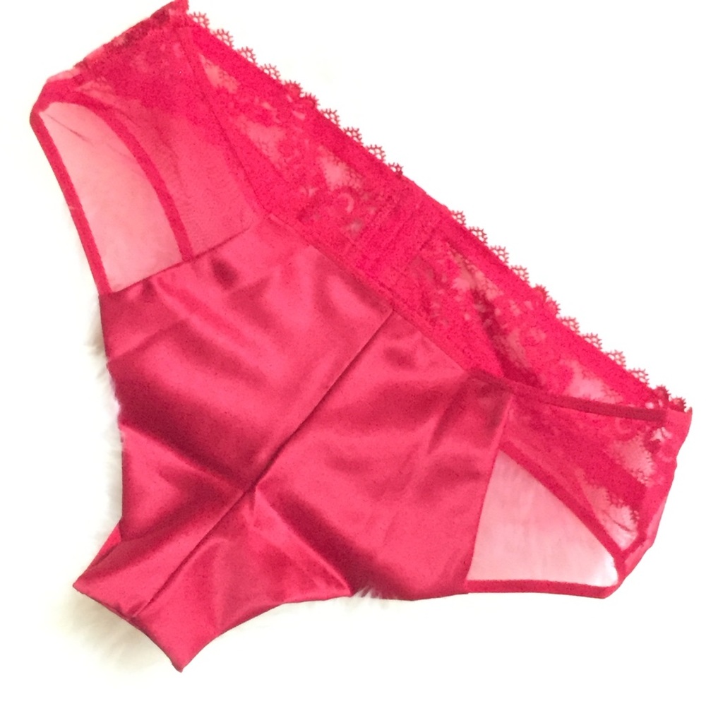 Last One! Red Velvet Trim NWT VS S Midrise Cheeky - Picture 11 of 16